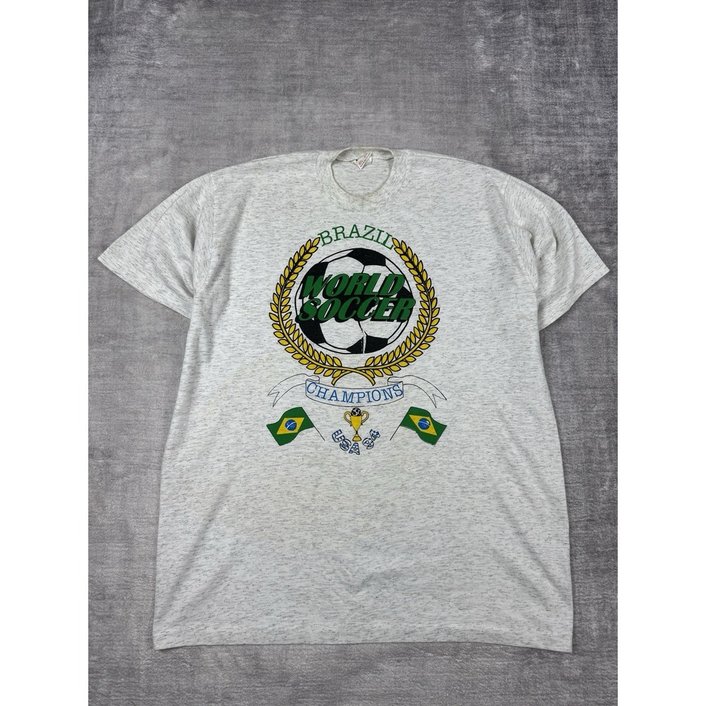 Brazil World Soccer Champions Graphic Tee - Heather Gray